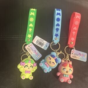Lot of 3 Toy Network The Doll Collection Silicone Wristlet Keychains New Tags